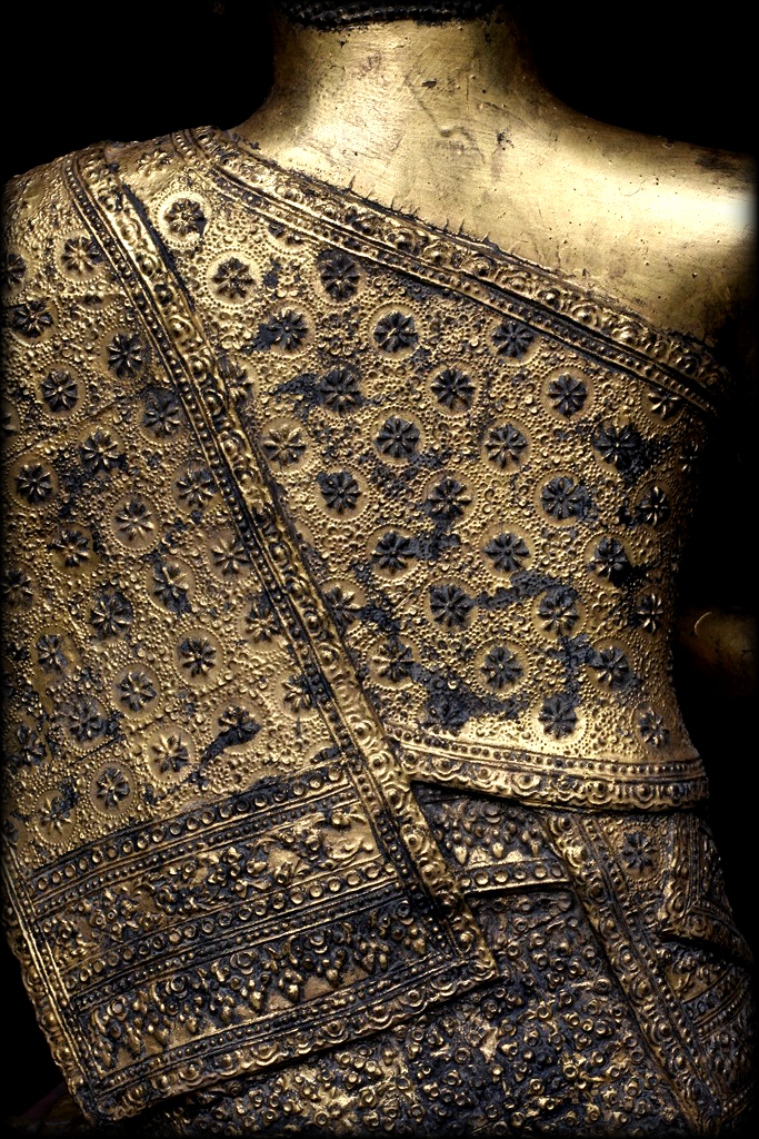 Pair Of 19C Bronze Thai Rattanakosin Buddhist Monks #HD397